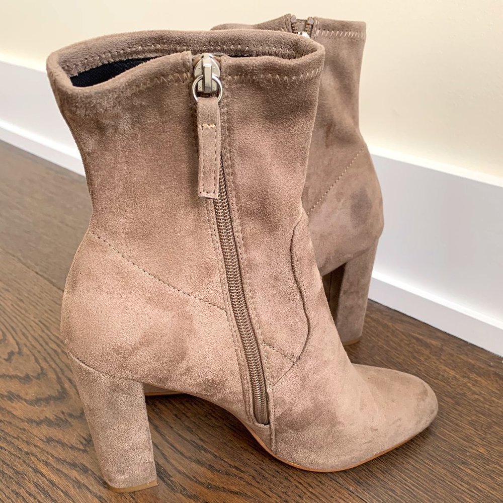 Steve Madden Beige Heeled Booties